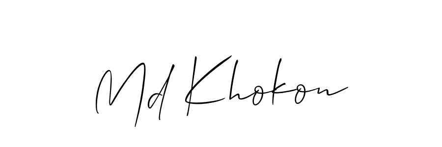 You can use this online signature creator to create a handwritten signature for the name Md Khokon. This is the best online autograph maker. Md Khokon signature style 2 images and pictures png