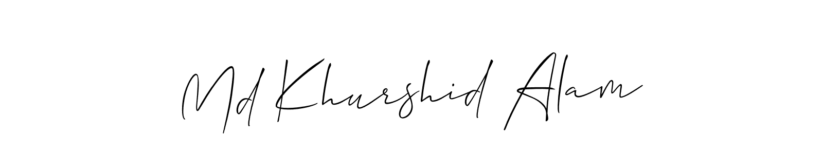 Check out images of Autograph of Md Khurshid Alam name. Actor Md Khurshid Alam Signature Style. Allison_Script is a professional sign style online. Md Khurshid Alam signature style 2 images and pictures png