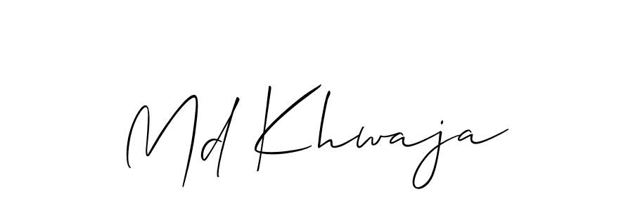 if you are searching for the best signature style for your name Md Khwaja. so please give up your signature search. here we have designed multiple signature styles  using Allison_Script. Md Khwaja signature style 2 images and pictures png