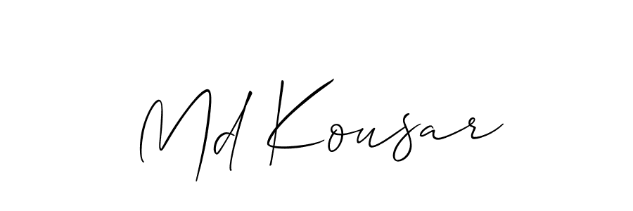 if you are searching for the best signature style for your name Md Kousar. so please give up your signature search. here we have designed multiple signature styles  using Allison_Script. Md Kousar signature style 2 images and pictures png