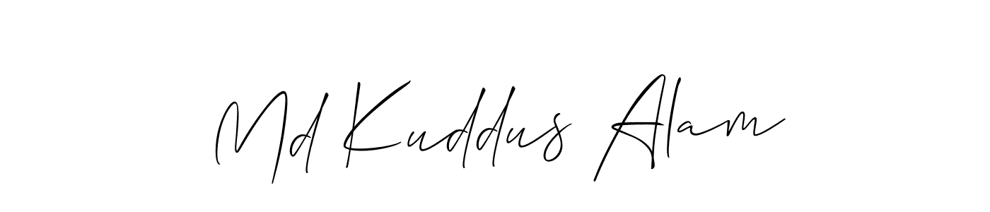 How to Draw Md Kuddus Alam signature style? Allison_Script is a latest design signature styles for name Md Kuddus Alam. Md Kuddus Alam signature style 2 images and pictures png