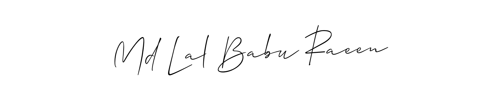 Similarly Allison_Script is the best handwritten signature design. Signature creator online .You can use it as an online autograph creator for name Md Lal Babu Raeen. Md Lal Babu Raeen signature style 2 images and pictures png