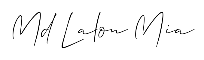 You should practise on your own different ways (Allison_Script) to write your name (Md Lalon Mia) in signature. Don't let someone else do it for you. Md Lalon Mia signature style 2 images and pictures png