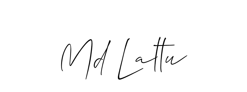 Create a beautiful signature design for name Md Laltu. With this signature (Allison_Script) fonts, you can make a handwritten signature for free. Md Laltu signature style 2 images and pictures png