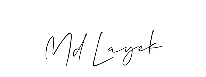 Once you've used our free online signature maker to create your best signature Allison_Script style, it's time to enjoy all of the benefits that Md Layek name signing documents. Md Layek signature style 2 images and pictures png