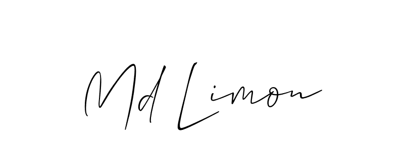 Allison_Script is a professional signature style that is perfect for those who want to add a touch of class to their signature. It is also a great choice for those who want to make their signature more unique. Get Md Limon name to fancy signature for free. Md Limon signature style 2 images and pictures png