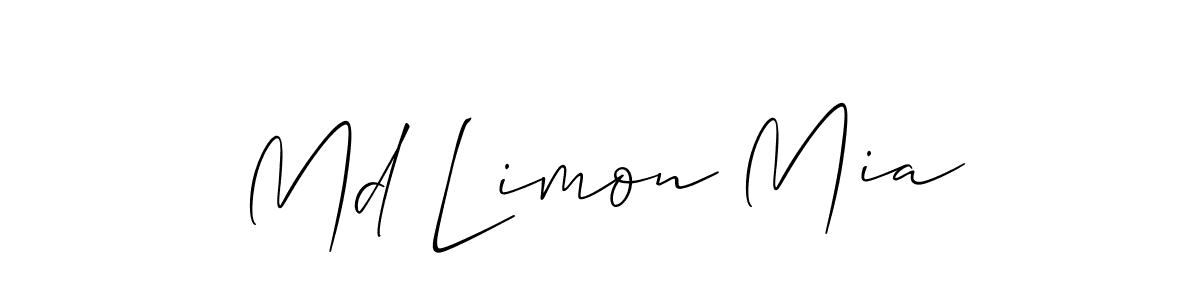 Make a beautiful signature design for name Md Limon Mia. With this signature (Allison_Script) style, you can create a handwritten signature for free. Md Limon Mia signature style 2 images and pictures png