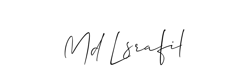 Also we have Md Lsrafil name is the best signature style. Create professional handwritten signature collection using Allison_Script autograph style. Md Lsrafil signature style 2 images and pictures png