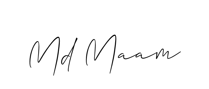 You should practise on your own different ways (Allison_Script) to write your name (Md Maam) in signature. don't let someone else do it for you. Md Maam signature style 2 images and pictures png
