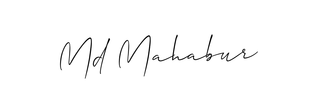 Md Mahabur stylish signature style. Best Handwritten Sign (Allison_Script) for my name. Handwritten Signature Collection Ideas for my name Md Mahabur. Md Mahabur signature style 2 images and pictures png