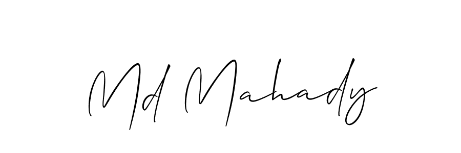 It looks lik you need a new signature style for name Md Mahady. Design unique handwritten (Allison_Script) signature with our free signature maker in just a few clicks. Md Mahady signature style 2 images and pictures png