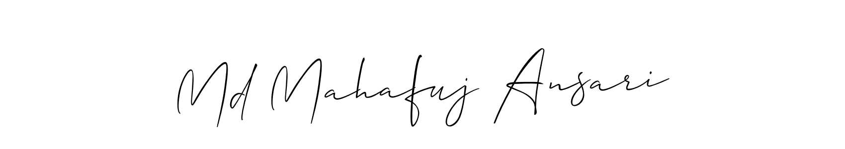 Make a short Md Mahafuj Ansari signature style. Manage your documents anywhere anytime using Allison_Script. Create and add eSignatures, submit forms, share and send files easily. Md Mahafuj Ansari signature style 2 images and pictures png