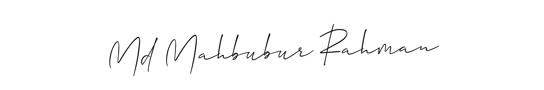 Design your own signature with our free online signature maker. With this signature software, you can create a handwritten (Allison_Script) signature for name Md Mahbubur Rahman. Md Mahbubur Rahman signature style 2 images and pictures png