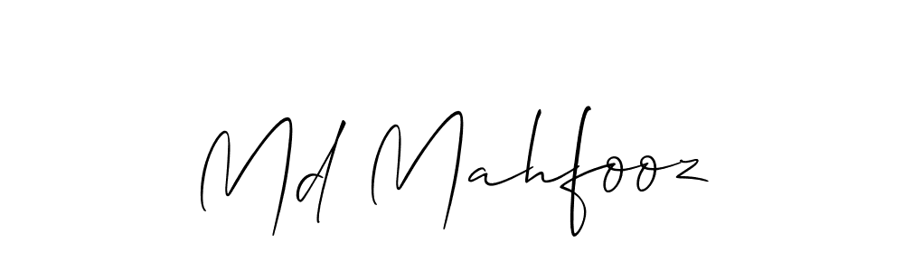 Also You can easily find your signature by using the search form. We will create Md Mahfooz name handwritten signature images for you free of cost using Allison_Script sign style. Md Mahfooz signature style 2 images and pictures png