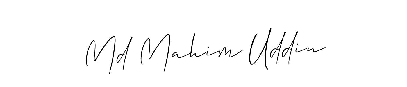 Allison_Script is a professional signature style that is perfect for those who want to add a touch of class to their signature. It is also a great choice for those who want to make their signature more unique. Get Md Mahim Uddin name to fancy signature for free. Md Mahim Uddin signature style 2 images and pictures png