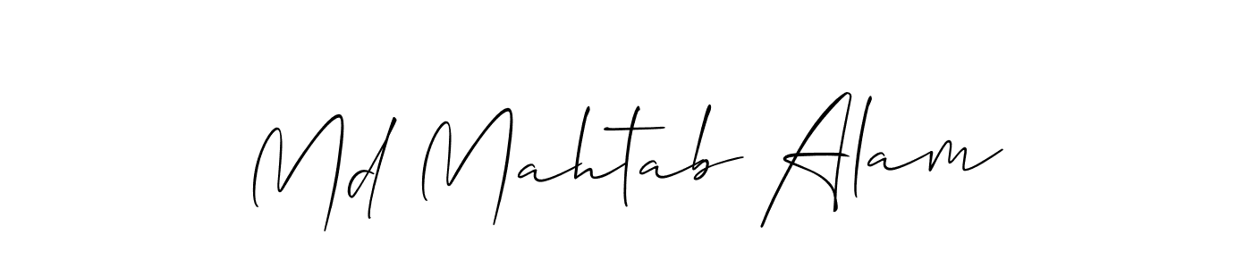 Also You can easily find your signature by using the search form. We will create Md Mahtab Alam name handwritten signature images for you free of cost using Allison_Script sign style. Md Mahtab Alam signature style 2 images and pictures png