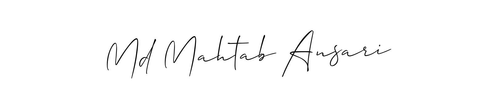 Also we have Md Mahtab Ansari name is the best signature style. Create professional handwritten signature collection using Allison_Script autograph style. Md Mahtab Ansari signature style 2 images and pictures png
