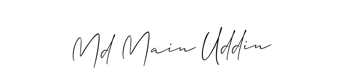 Similarly Allison_Script is the best handwritten signature design. Signature creator online .You can use it as an online autograph creator for name Md Main Uddin. Md Main Uddin signature style 2 images and pictures png