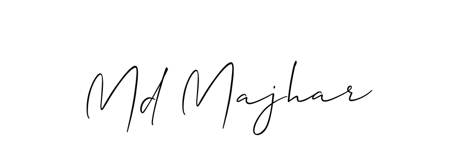 Md Majhar stylish signature style. Best Handwritten Sign (Allison_Script) for my name. Handwritten Signature Collection Ideas for my name Md Majhar. Md Majhar signature style 2 images and pictures png