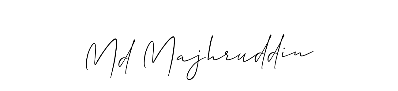 How to make Md Majhruddin signature? Allison_Script is a professional autograph style. Create handwritten signature for Md Majhruddin name. Md Majhruddin signature style 2 images and pictures png