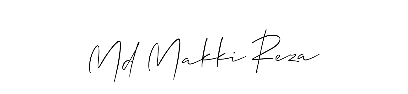 Design your own signature with our free online signature maker. With this signature software, you can create a handwritten (Allison_Script) signature for name Md Makki Reza. Md Makki Reza signature style 2 images and pictures png