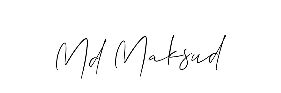 Make a beautiful signature design for name Md Maksud. With this signature (Allison_Script) style, you can create a handwritten signature for free. Md Maksud signature style 2 images and pictures png