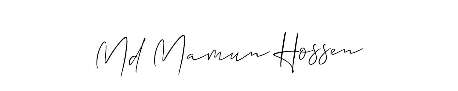 How to make Md Mamun Hossen name signature. Use Allison_Script style for creating short signs online. This is the latest handwritten sign. Md Mamun Hossen signature style 2 images and pictures png