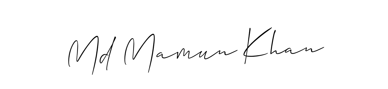 It looks lik you need a new signature style for name Md Mamun Khan. Design unique handwritten (Allison_Script) signature with our free signature maker in just a few clicks. Md Mamun Khan signature style 2 images and pictures png