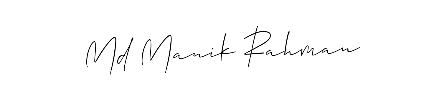Md Manik Rahman stylish signature style. Best Handwritten Sign (Allison_Script) for my name. Handwritten Signature Collection Ideas for my name Md Manik Rahman. Md Manik Rahman signature style 2 images and pictures png