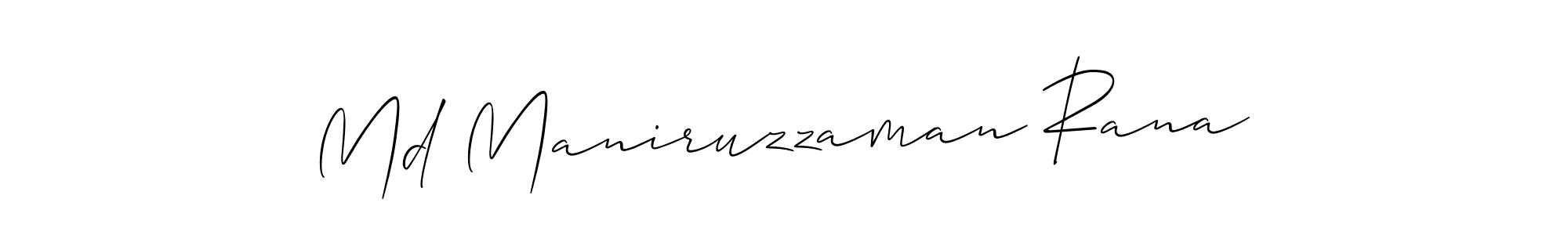 You should practise on your own different ways (Allison_Script) to write your name (Md Maniruzzaman Rana) in signature. don't let someone else do it for you. Md Maniruzzaman Rana signature style 2 images and pictures png