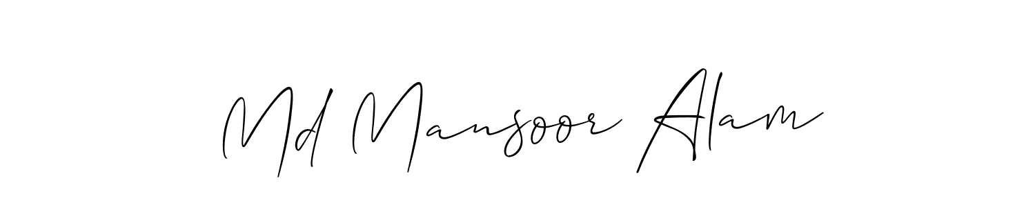 Make a short Md Mansoor Alam signature style. Manage your documents anywhere anytime using Allison_Script. Create and add eSignatures, submit forms, share and send files easily. Md Mansoor Alam signature style 2 images and pictures png