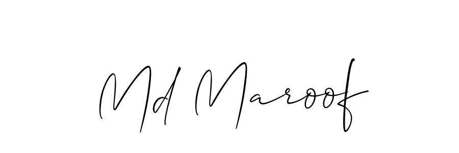 Design your own signature with our free online signature maker. With this signature software, you can create a handwritten (Allison_Script) signature for name Md Maroof. Md Maroof signature style 2 images and pictures png