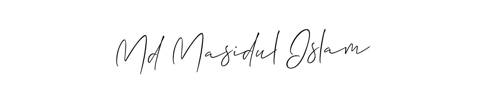 Design your own signature with our free online signature maker. With this signature software, you can create a handwritten (Allison_Script) signature for name Md Masidul Islam. Md Masidul Islam signature style 2 images and pictures png