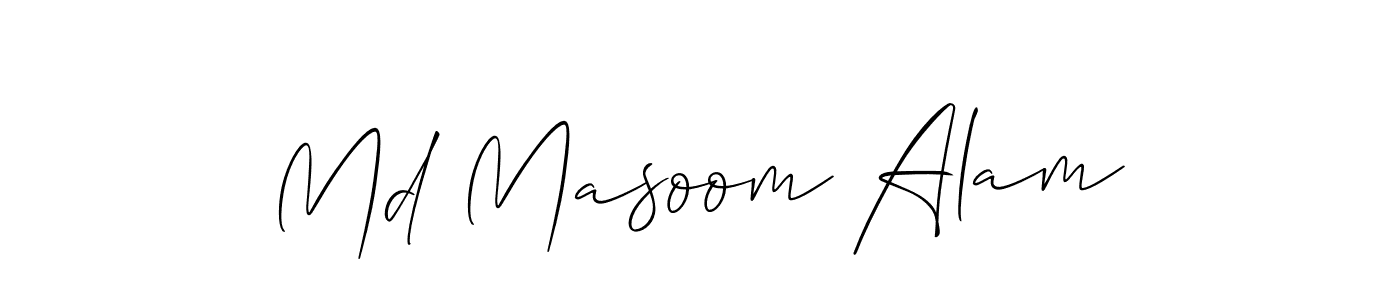 Design your own signature with our free online signature maker. With this signature software, you can create a handwritten (Allison_Script) signature for name Md Masoom Alam. Md Masoom Alam signature style 2 images and pictures png