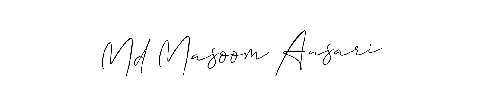 Best and Professional Signature Style for Md Masoom Ansari. Allison_Script Best Signature Style Collection. Md Masoom Ansari signature style 2 images and pictures png
