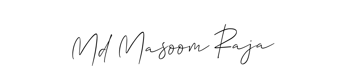 Make a short Md Masoom Raja signature style. Manage your documents anywhere anytime using Allison_Script. Create and add eSignatures, submit forms, share and send files easily. Md Masoom Raja signature style 2 images and pictures png