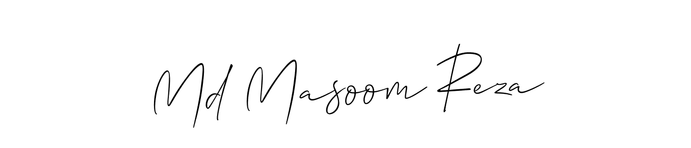 Use a signature maker to create a handwritten signature online. With this signature software, you can design (Allison_Script) your own signature for name Md Masoom Reza. Md Masoom Reza signature style 2 images and pictures png