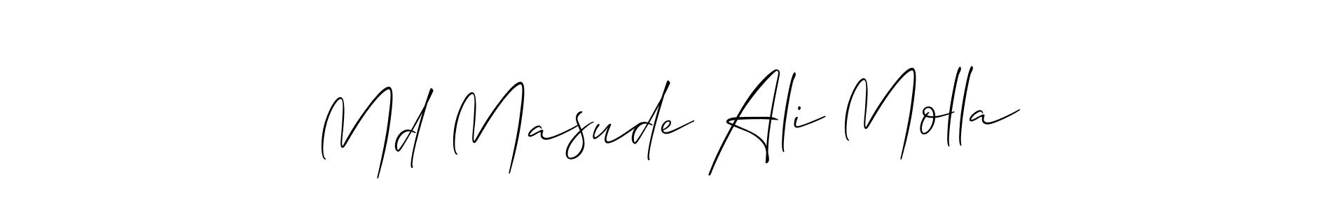 Similarly Allison_Script is the best handwritten signature design. Signature creator online .You can use it as an online autograph creator for name Md Masude Ali Molla. Md Masude Ali Molla signature style 2 images and pictures png