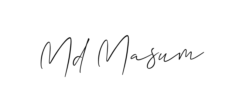 The best way (Allison_Script) to make a short signature is to pick only two or three words in your name. The name Md Masum include a total of six letters. For converting this name. Md Masum signature style 2 images and pictures png