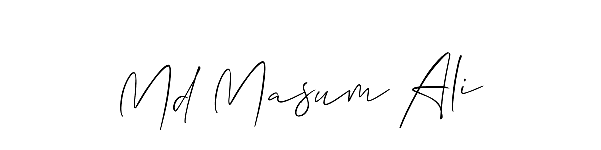 Make a beautiful signature design for name Md Masum Ali. With this signature (Allison_Script) style, you can create a handwritten signature for free. Md Masum Ali signature style 2 images and pictures png