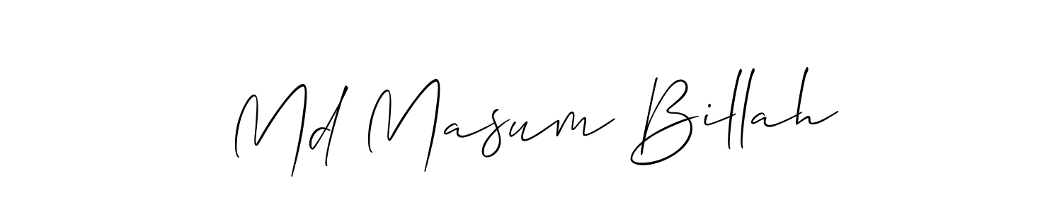 Also we have Md Masum Billah name is the best signature style. Create professional handwritten signature collection using Allison_Script autograph style. Md Masum Billah signature style 2 images and pictures png