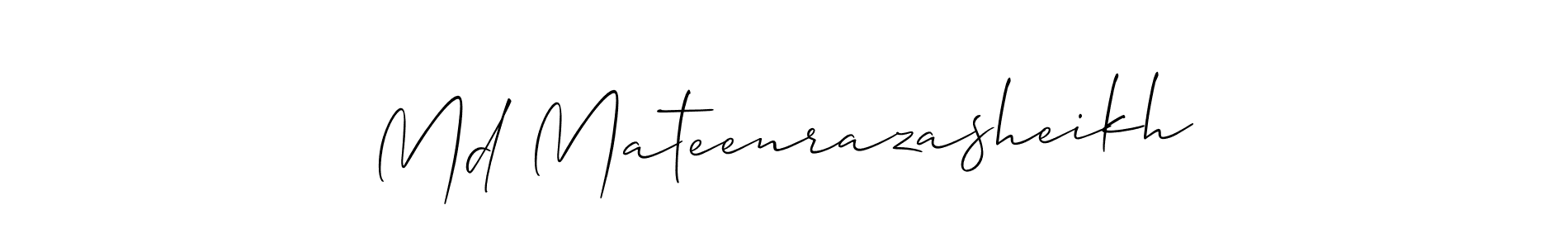 How to Draw Md Mateenrazasheikh signature style? Allison_Script is a latest design signature styles for name Md Mateenrazasheikh. Md Mateenrazasheikh signature style 2 images and pictures png