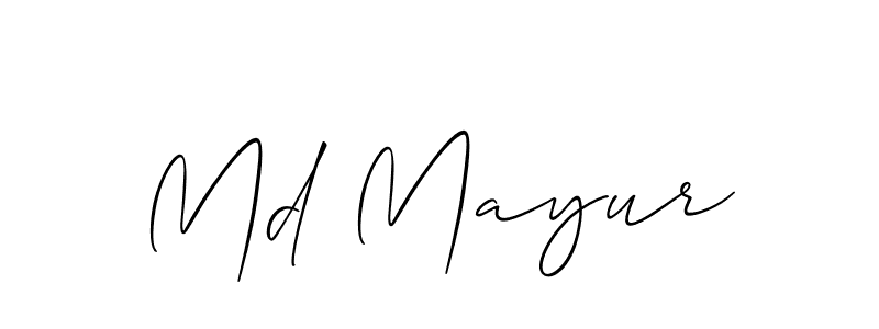 if you are searching for the best signature style for your name Md Mayur. so please give up your signature search. here we have designed multiple signature styles  using Allison_Script. Md Mayur signature style 2 images and pictures png