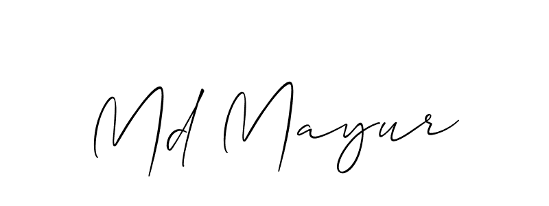 Make a short Md Mayur signature style. Manage your documents anywhere anytime using Allison_Script. Create and add eSignatures, submit forms, share and send files easily. Md Mayur signature style 2 images and pictures png