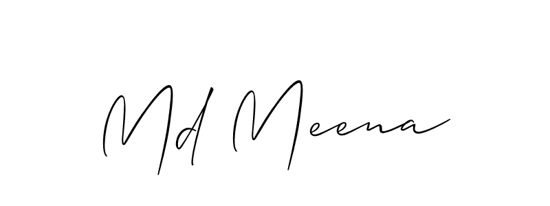 How to make Md Meena name signature. Use Allison_Script style for creating short signs online. This is the latest handwritten sign. Md Meena signature style 2 images and pictures png