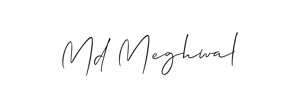 Use a signature maker to create a handwritten signature online. With this signature software, you can design (Allison_Script) your own signature for name Md Meghwal. Md Meghwal signature style 2 images and pictures png