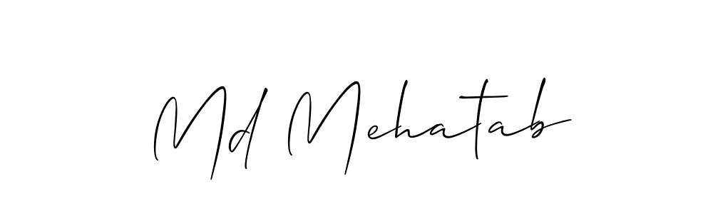if you are searching for the best signature style for your name Md Mehatab. so please give up your signature search. here we have designed multiple signature styles  using Allison_Script. Md Mehatab signature style 2 images and pictures png
