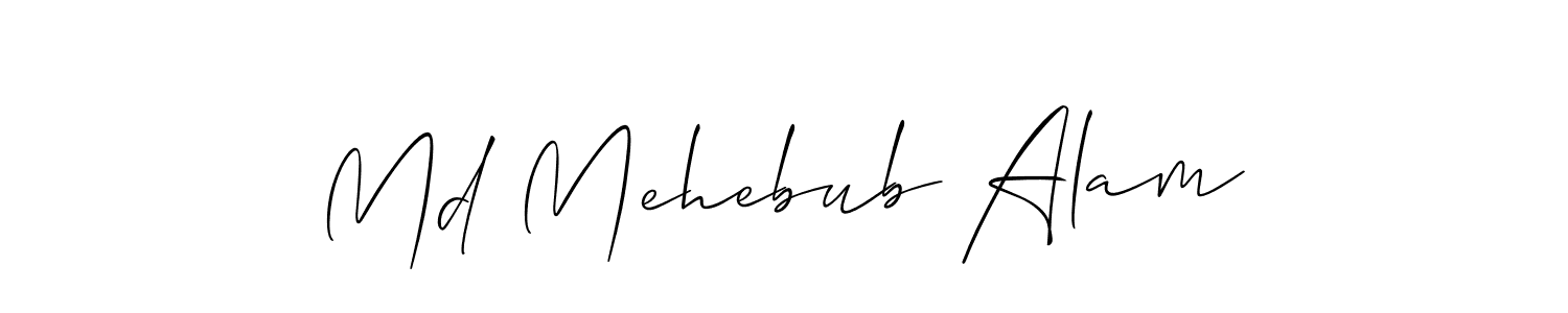 How to Draw Md Mehebub Alam signature style? Allison_Script is a latest design signature styles for name Md Mehebub Alam. Md Mehebub Alam signature style 2 images and pictures png