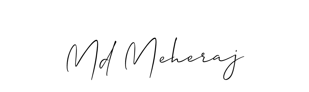 Also we have Md Meheraj name is the best signature style. Create professional handwritten signature collection using Allison_Script autograph style. Md Meheraj signature style 2 images and pictures png