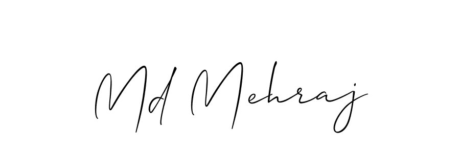 Use a signature maker to create a handwritten signature online. With this signature software, you can design (Allison_Script) your own signature for name Md Mehraj. Md Mehraj signature style 2 images and pictures png